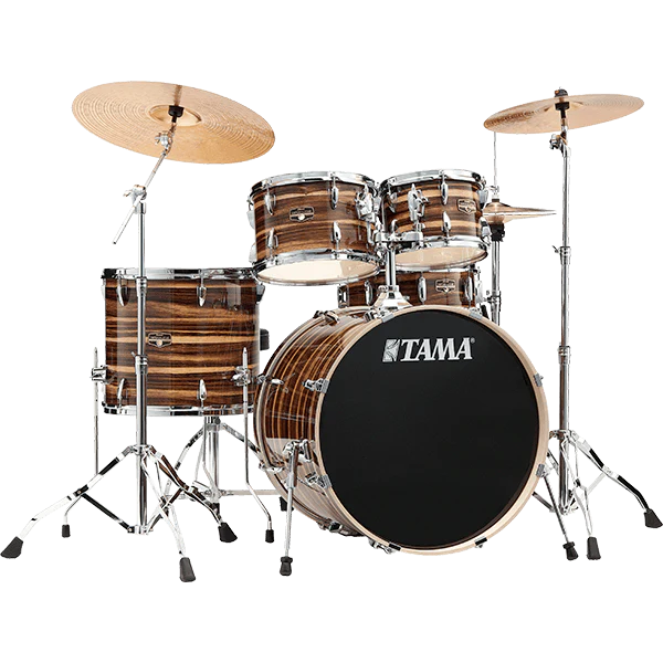 Batería acústica marca Tama color rojo